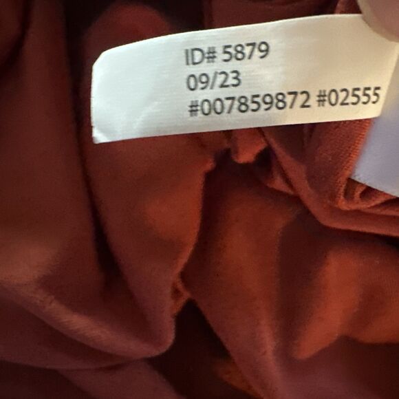 NEW Express BARE V NK PLEATED METALLIC MAXI  FIRED BRICK Mfg $148 Medium - Picture 12 of 12